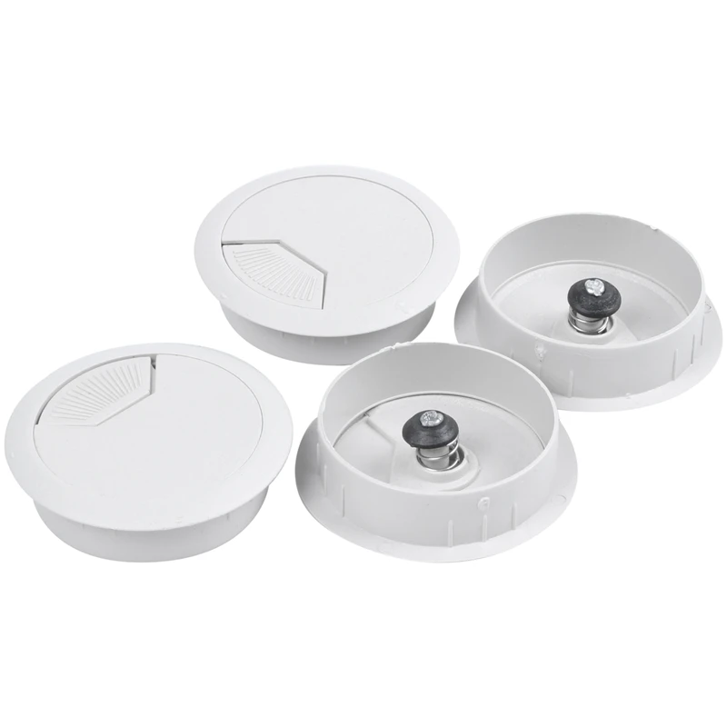 

4 x 60 mm table computer desk organizer washing machine output cable hole cover gray