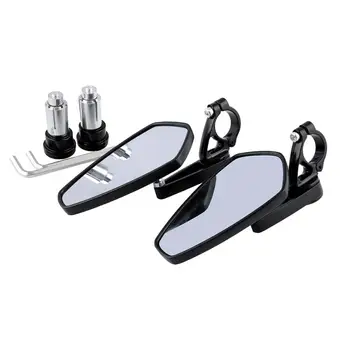 

1 Set Motorcycle Aluminum 7/8" 22mm Bar End Side Rearview Mirror Universal Motorbike Bike Handlebar Rear View Mirrors