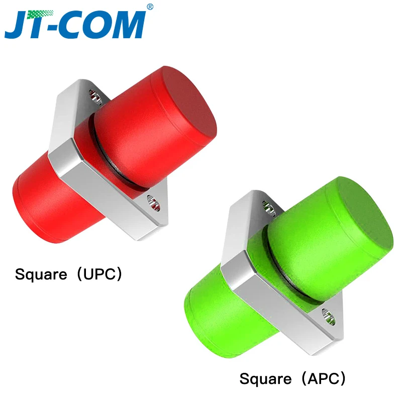 50PCS/lot FC UPC Small D Fiber Optic Adapter  Square FC APC Type D  Single Mode Fiber Coupler FC Circular Flange FC Connector