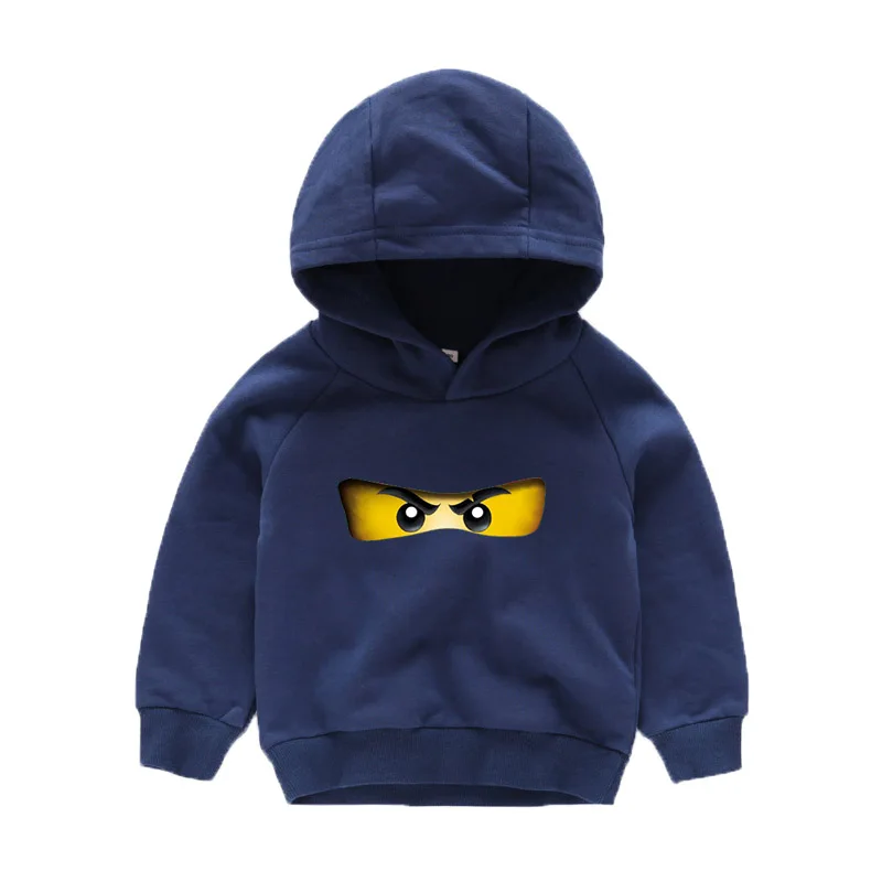 От 2 до 10 лет, детский хлопковый свитер с капюшоном NINJAGO г. Осенняя детская одежда футболки для маленьких мальчиков и девочек топы с героями мультфильмов для девочек, пальто