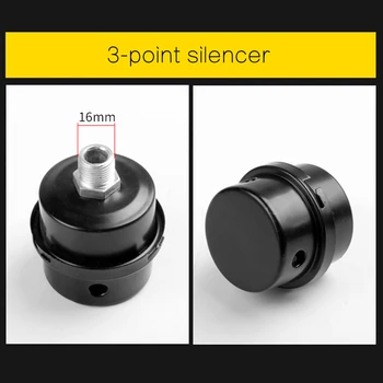 

1/4 3/8 1/2 Silencer Air Compressor Professional Metal Intake Filter Durable Oil-less Practical Connector Muffler Noise Reducer