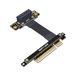 Cable de extensión PCIE X8 4,0 a X1, adaptador de conversión X1 para X8, compatible con tarjeta de captura de tarjeta de red inalámbrica con Cable, tarjeta USB PCIE4.0