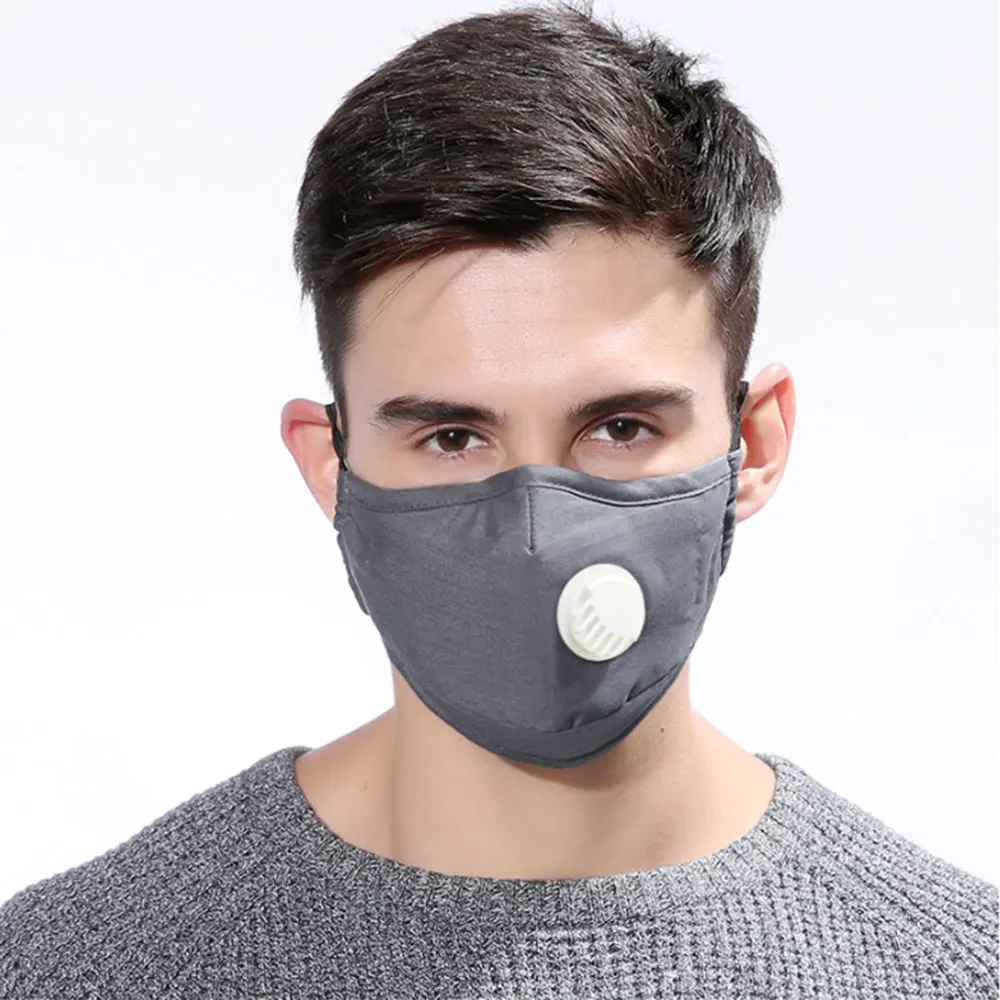 Outdoor Dust Mask PM2.5 Cotton Protection With Breathing Valve Filter Anti-fog Mask Anti Fog Haze Respirator Reusable Face Mask