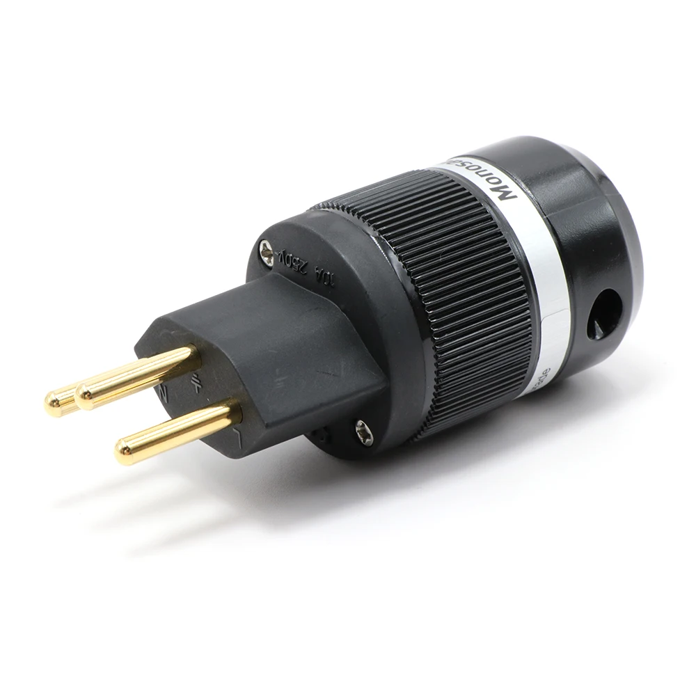 Monosaudio MS150G Швейцарский Стандарт AC Разъем питания, 10A/250V 15A/125V аудио класса разъем питания