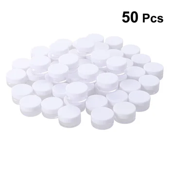 

50pcs Facial Cream Boxes Portable Plastic Mini 5g Storage Cream Boxes Cosmetic Jars Cosmetic Pots for Woman