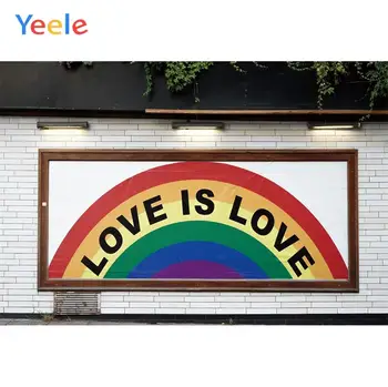 

Yeele Brick Wall Rainbow Photography Backdrop Personalized Baby Photocall Portrait Photographic Backgrounds For Photo Studio