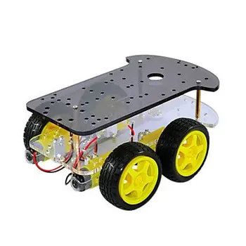 

Smart car chassis 4WD four wheel drive smart car withe double layer for arduino