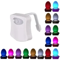 8 Color Infrared Induction Light Washroom Toilet Nightlight LED Toilet Smart PIR Motion Sensor For Bathroom WC Toilet Seat Light 2