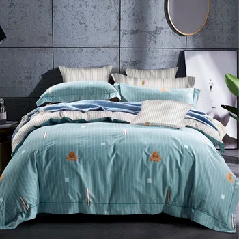 

Encryption cotton indie spring-summer cotton 60 twill printed 4-piece bedding set 1.8 bedding wholesale