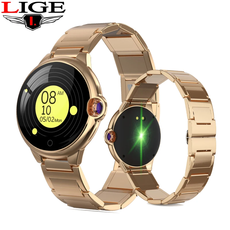 LIGE Smartwatch Для мужчин спортивные Фитнес трекер Водонепроницаемый сердечного ритма