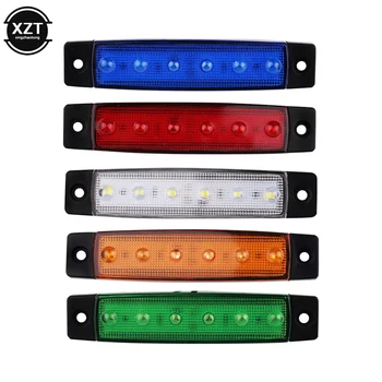 Luci esterne a LED per Auto 24V 12V 6LED Auto Bus camion rimorchio indicatori di direzione laterali luce segnale Auto freno posteriore coda di avvertimento