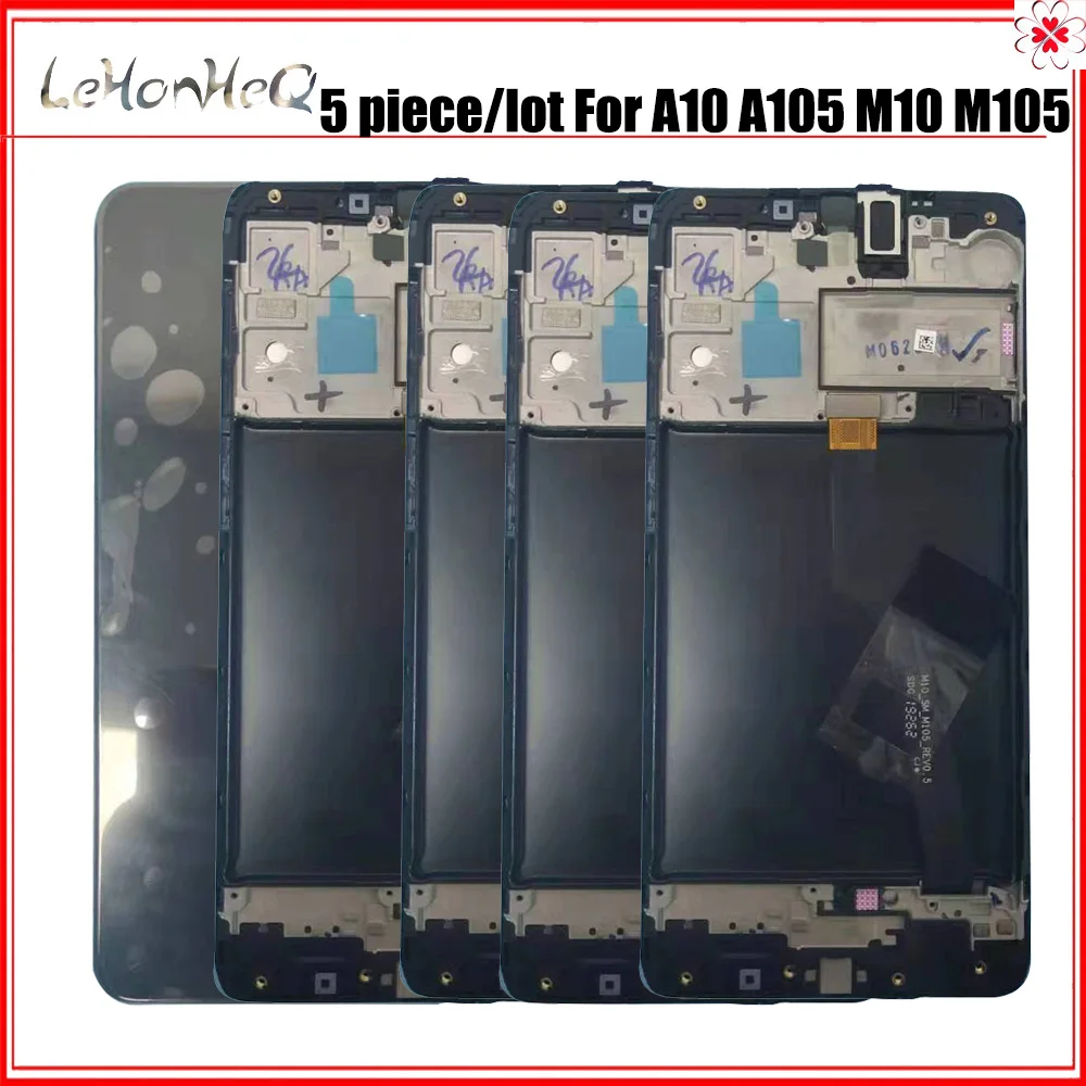 5 шт./лот A10 ЖК-дисплей для samsung Galaxy A10 A105 A105F M10 M105 ЖК-дисплей Дисплей кодирующий преобразователь сенсорного экрана в сборе с рамкой