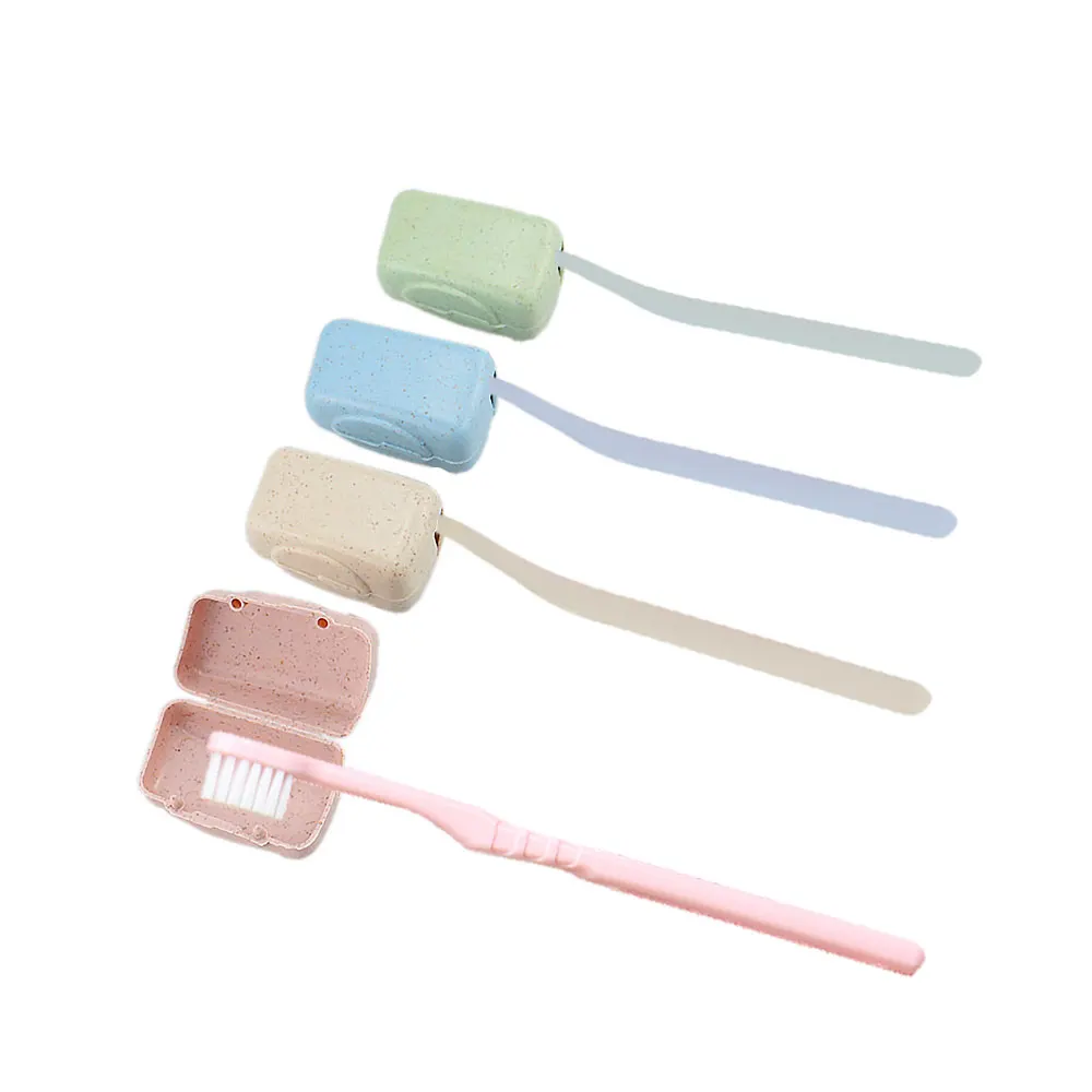 Protector de cepillo de dientes portátil, cubierta pequeña de viaje con 4 Uds.