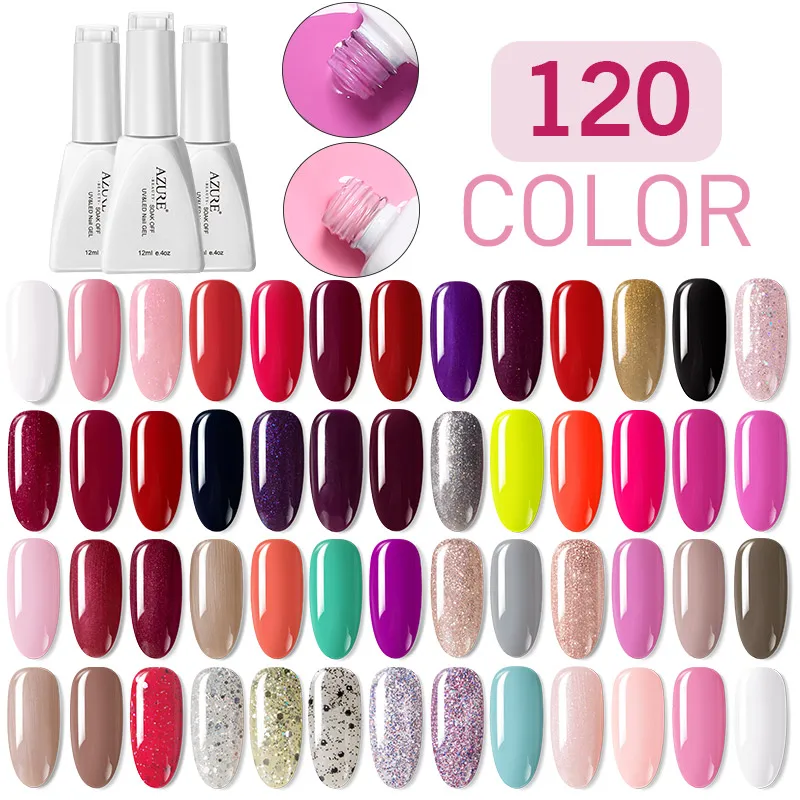 Гель лак для ногтей Azure Beauty 120 цветов хит продаж долговечный самостоятельного