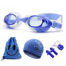 Очки для мальчиков, высокое разрешение, водонепроницаемые, противотуманные, для девочек, детская шапочка для плавания, набор, милые профессиональные очки для плавания