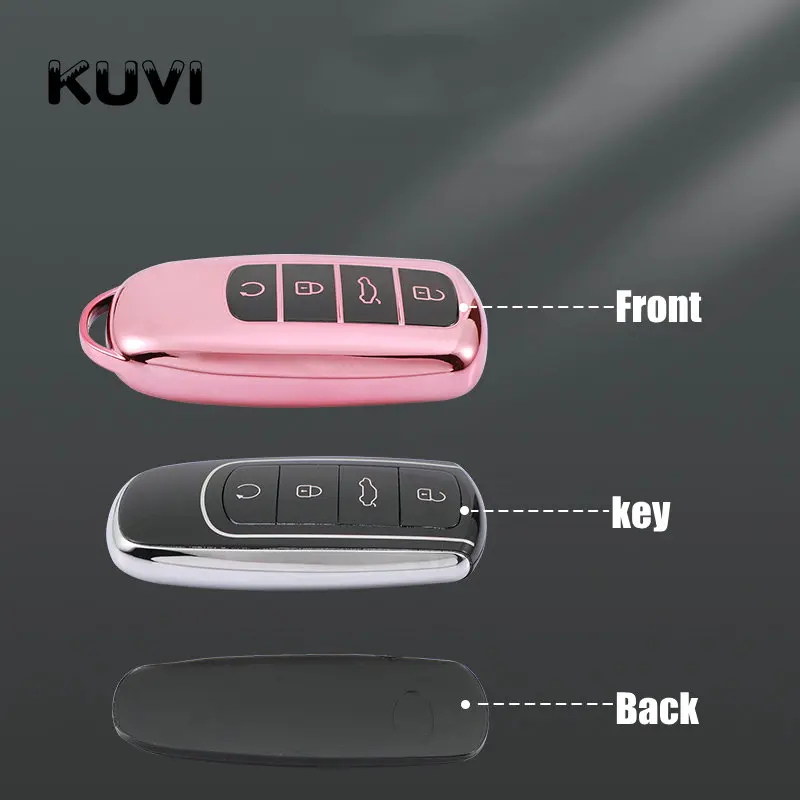 Colorful Tpu Car Key Case Full Cover For Chery Tiggo 8 Pro Tiggo 8plus New 5 Plus 7pro 4 Buttons Remote Control Protect Cover - - Racext™️ - - Racext 21