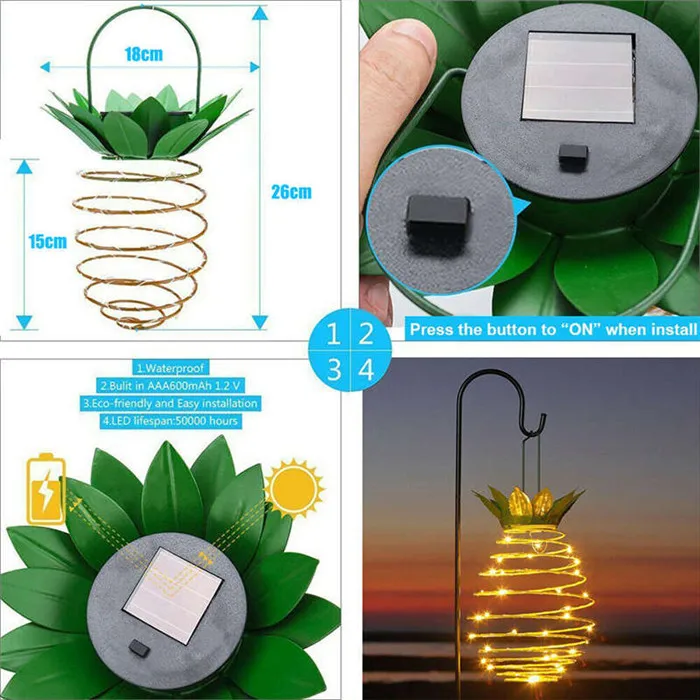 Pineapple Garden Solar Light 5