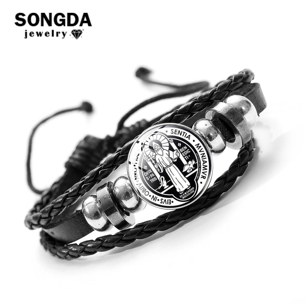 SONGDA новые санкт-benedict Нурсийского патрон браслет с медалями католические
