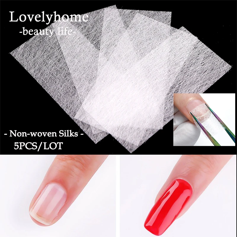 5 шт./лот Стекловолоконные нетканые шелковые формы для акрилового геля упаковка