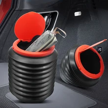 Прочная Автомобильная корзина для мусора всплывающая Складная Автомобильная мусорная корзина держатель для мусора Авто Органайзер коробка для хранения автомобиля мусорное ведро