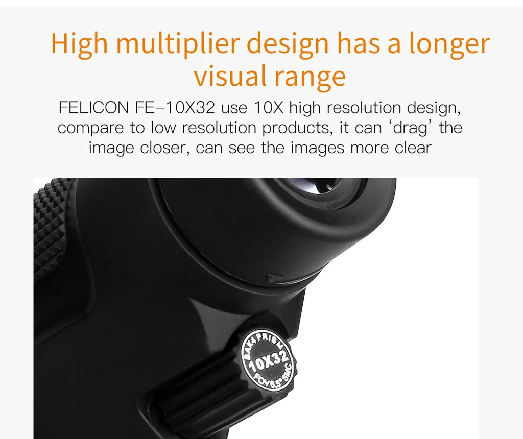Outdoor Mini 10X32 Portable Night Vision Monocular Telescope Focus Telescope#V