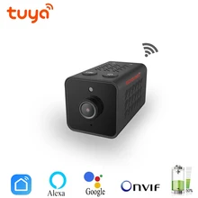 Мини ip-камера Tuya 1080 P, wifi, CCTV, камера-няня, батарея, Onvif TF, видеокамера, аудио, Домашняя безопасность, умная жизнь, Alexa, Google Home
