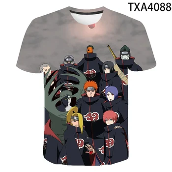 

Hot selling 3D T-shirt cartoon Naruto print men's Harajuku summer casual cool children's top funny breathable 3D T-shirt 100-6xl