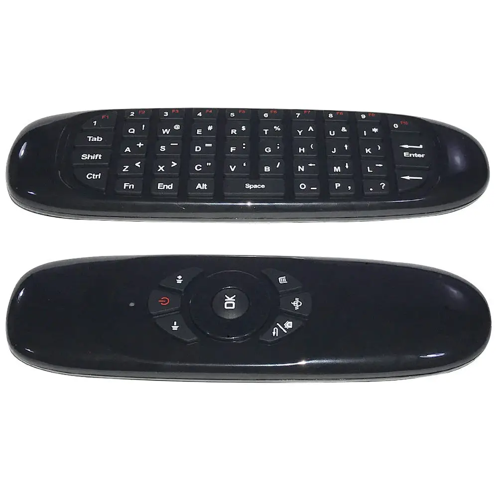 English version C120 все в одном 2,4G air mouse перезаряжаемая Беспроводная Клавиатура дистанционного управления для Android tv Box компьютера русская английская версия - Цвет: English version