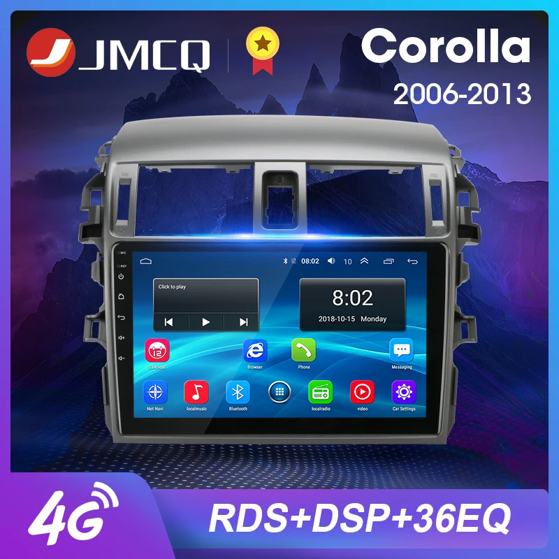

Android 8.1 2 Din Car Radio 4G+Wifi Bluetooth 4-Core Multimedia Player Gps Navigation For Toyota Corolla E140/150 2006-2013