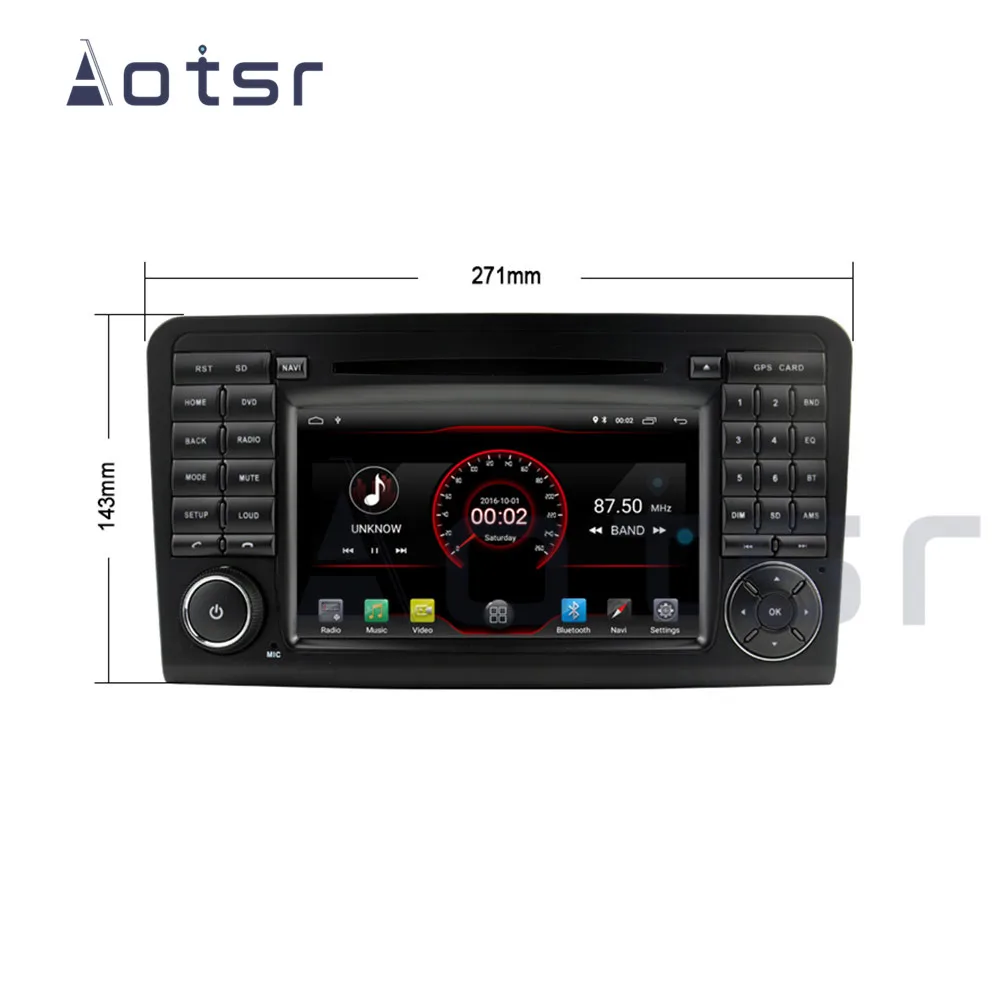 Discount Android 9.0 Car DVD Player GPS For Mercedes-Benz GL-X164/ML-W164 radio Car Auto Stereo Radio Car Multimedia Player 4G Head Unit 1