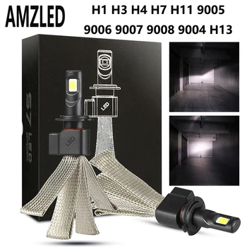 

AMZLED S7 Car H4 Led Bulb H13 9004 9007 880 H3 H11 9005 9006 H7 H1 LED Headlight Light COB Lamp 12V 6000K Super White Bulbs high