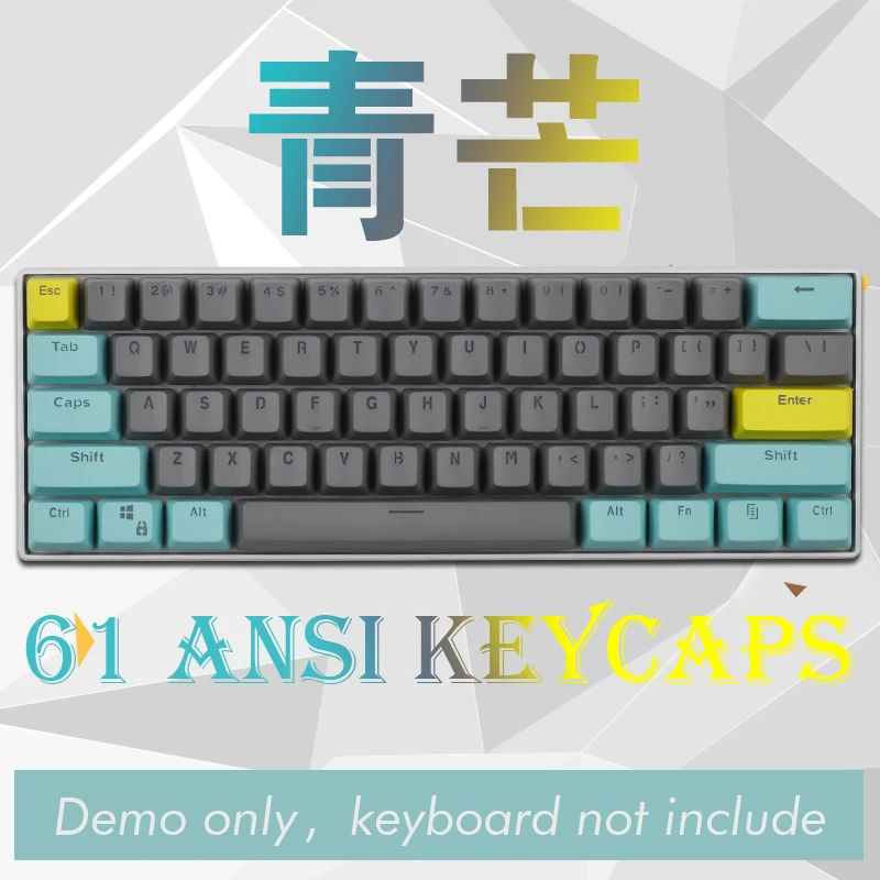 model 10 1 комплект ANSI 60% макет механической клавиатуры PBT Матовые чехлы для клавиш с подсветкой для Gh60 RK61 ALT61 ANNE двойной-shot литья ключ крышка - Color: model 10