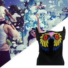 Led террор маска для лица Голосовое управление динамический узор страшные маски на Хеллоуин одежда холодный светильник шлем вечерние праздничные принадлежности