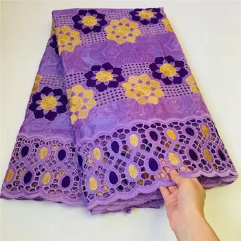 

5 yard 2020 New arrival african Bazin riche fabric with beads embroidery lace / bazin riche dress material Nigerian 7L091705