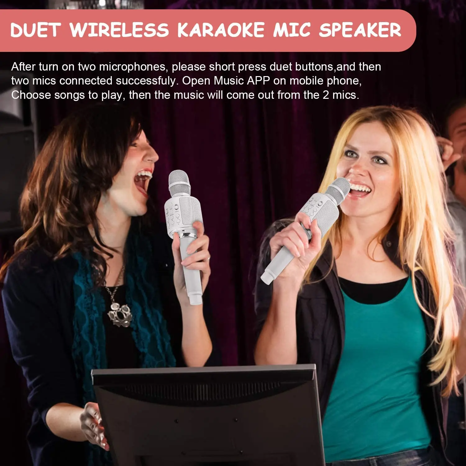 Y11S Portable Bluetooth Karaoke Microphone for Phone Handheld Wireless Condenser Microphone Speaker Home KTV Studio Singing Mic