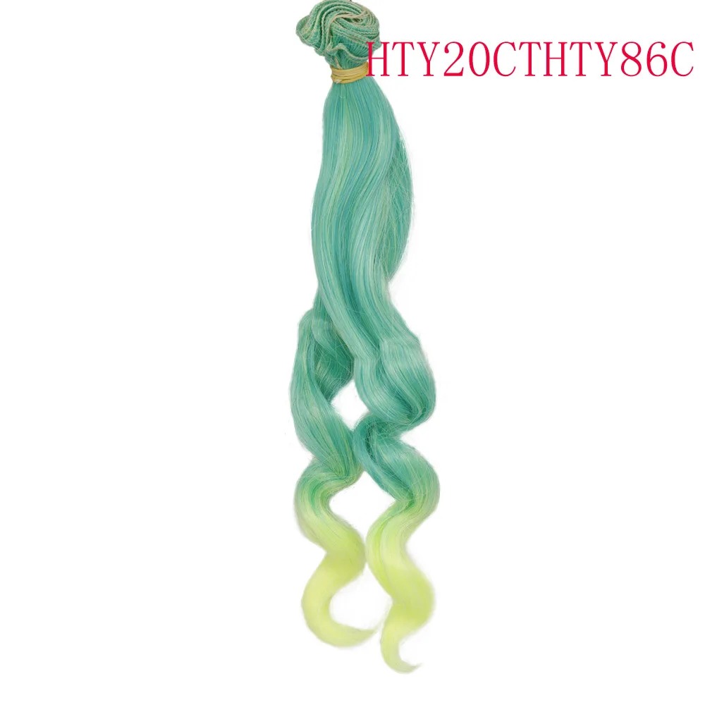 Russian DIY Doll Hair 25cm High Temperature Curly Hair for 1/3 1/4 1/6 BJD DIY Wavy Doll Hair Tree