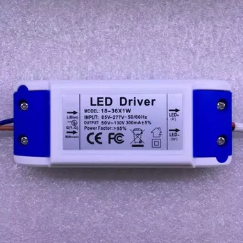 

50pcs 4-7W 6-10W 12-20W 18-36W Input 110V 220V 50/60Hz Output 300MA high Power LED outside Driver For LED downLight and ceiling