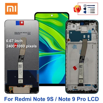 

6.67" Original For Xiaomi Redmi Note 9 Pro Display LCD Touch Screen With Frame For Redmi Note 9S LCD Replacement Parts