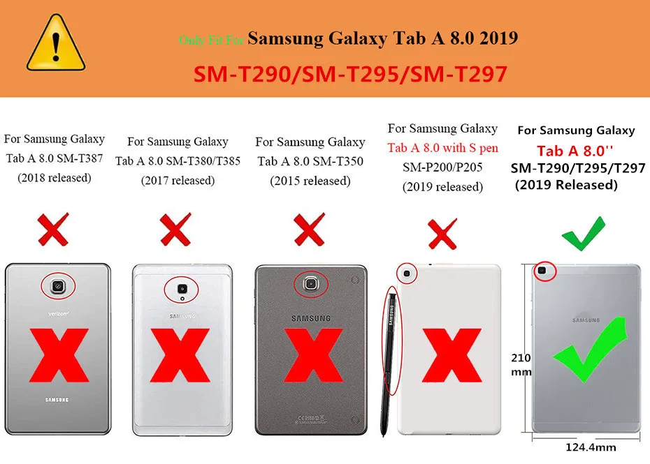 Чехол для планшета для samsung Galaxy Tab A 8,0 T290 T295 T297 8 ''защитный чехол для планшета для samsung SM-T290 SM-T295 принципиально Капа