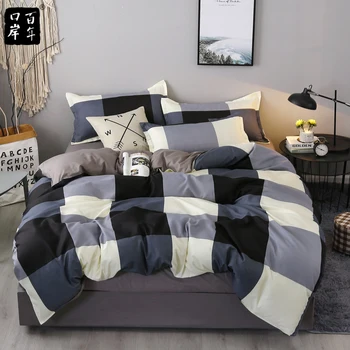 

4Pcs/Set Bedding Set Bed Textile Products Bed Set 19 Style Aloe Cotton Cute Wave Point Bed Sheet Sheet Pillowcase & Duvet Cover