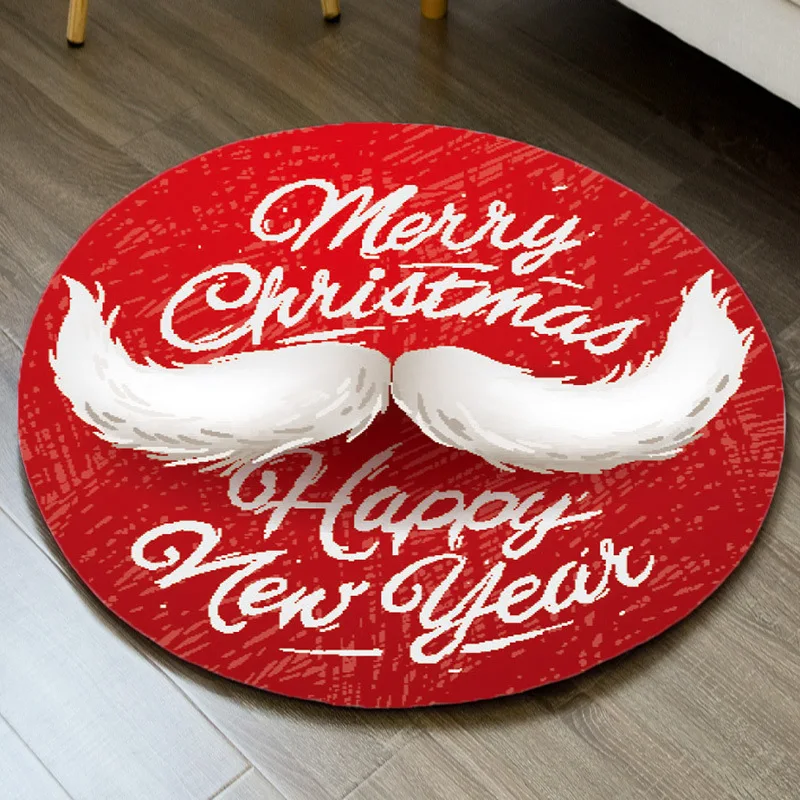 Merry Christmas 3D Carpet Children Suprise Play Mat Round Flannel Area