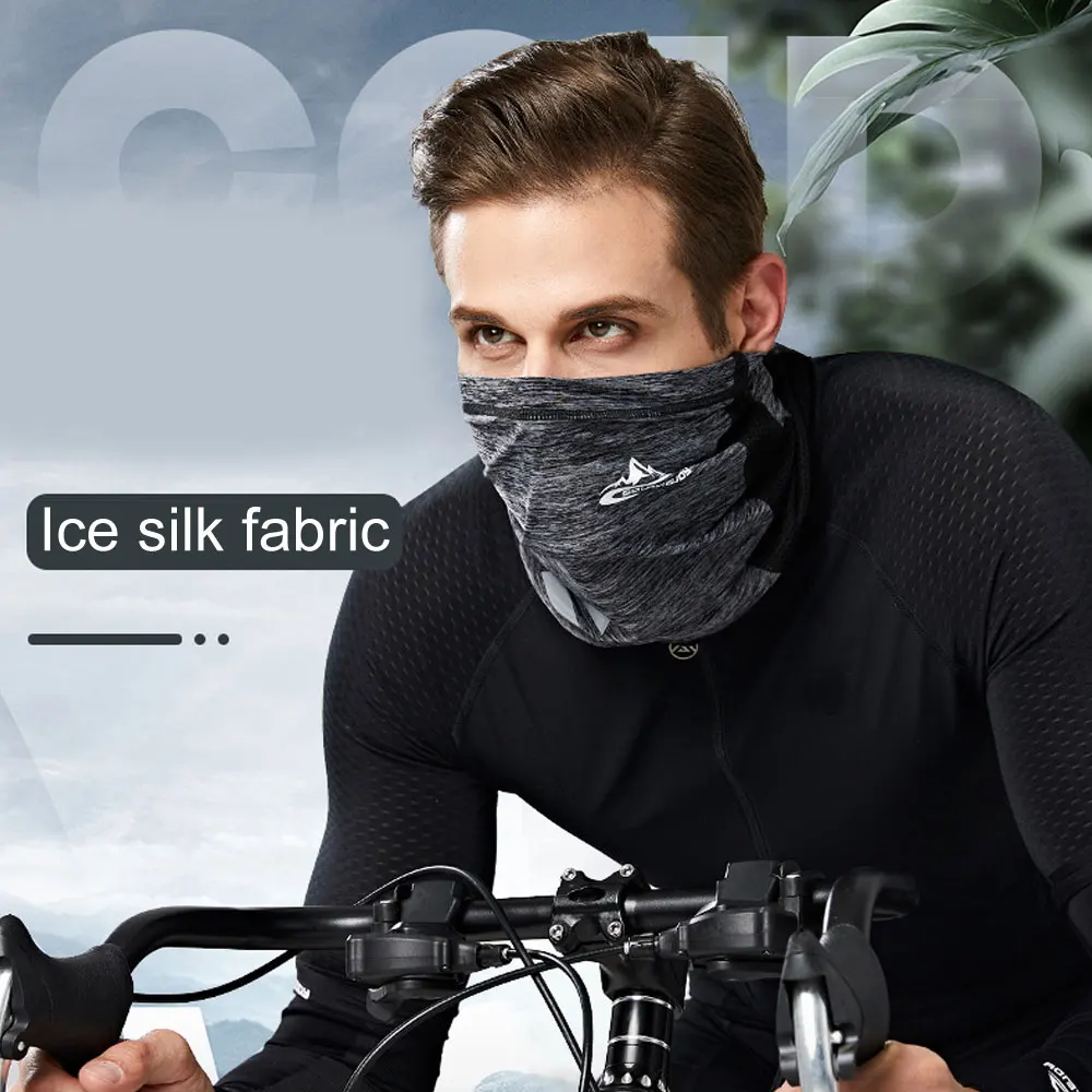 1Pcs BYEPAIN Cycling Mask Breathable Outdoor Sports Facemask Ice Silk Bandana Headband UV Sun Running Training Face Mask 5