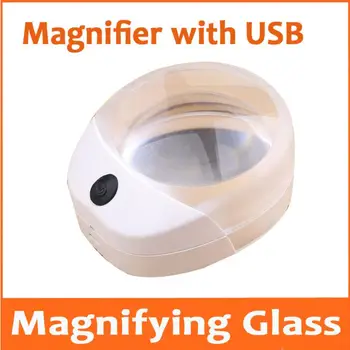 

10X Magnifier Outdoor Field Spotlight Ignition High Penetration Magnifying Glass DIY Projector USB Loupe 110V-240V LED Lamp