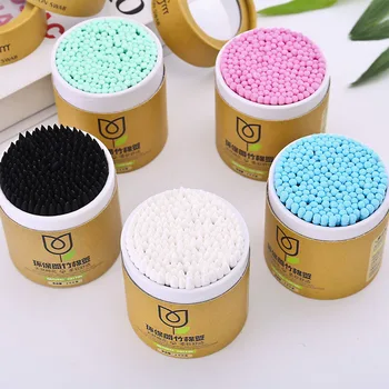 

200Pcs/Box Bamboo Cotton Swab Wood Sticks Soft Cotton Buds cleaning of ears Tampons Microbrush Cotonete pampons health beauty