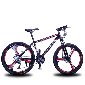 

21/24/27 Speeds Mountain Bike Bicycle 24 Inch Wear-resistant Tires Dual Disc Brakes Shock Absorbing Off-road Bikes Adult Student