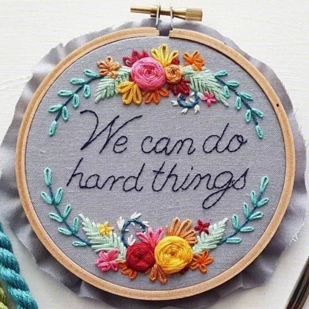

Handwork Embroidered Painting Artist Text Landscape DIY Handmade Beginner Basic Cloth Embroidery Material Package Easy Making
