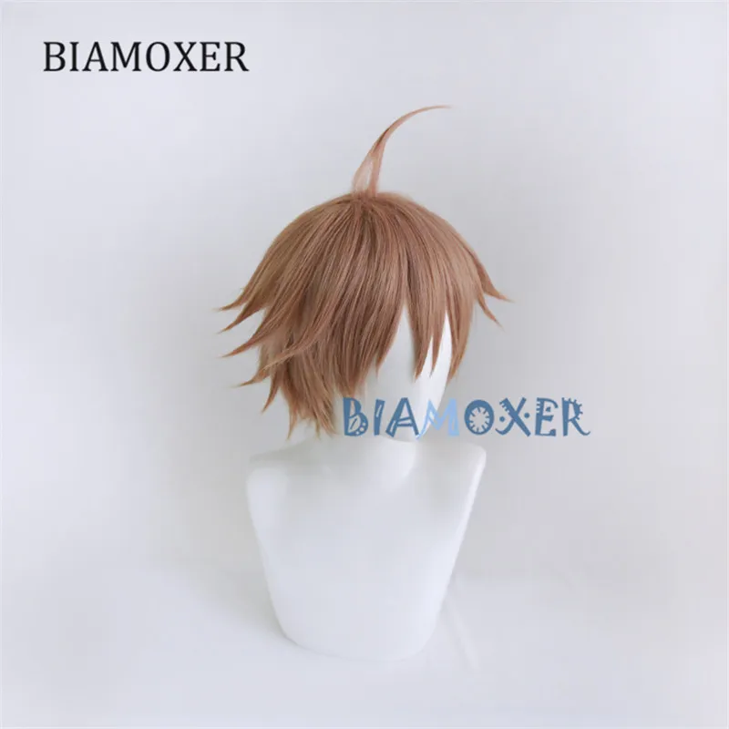 Аниме Dangan Ronpa Naegi Makoto парик косплей костюм Danganronpa женские волосы на Хэллоуин женские парики