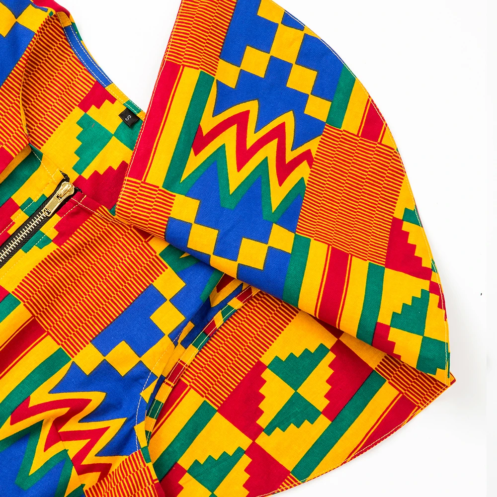 Африканская Одежда Для Женщин Рубашки Африканский узор «Кенте» Одежда с принтом африканская традиционная одежда африканская модная одежда принт Кенте Топ