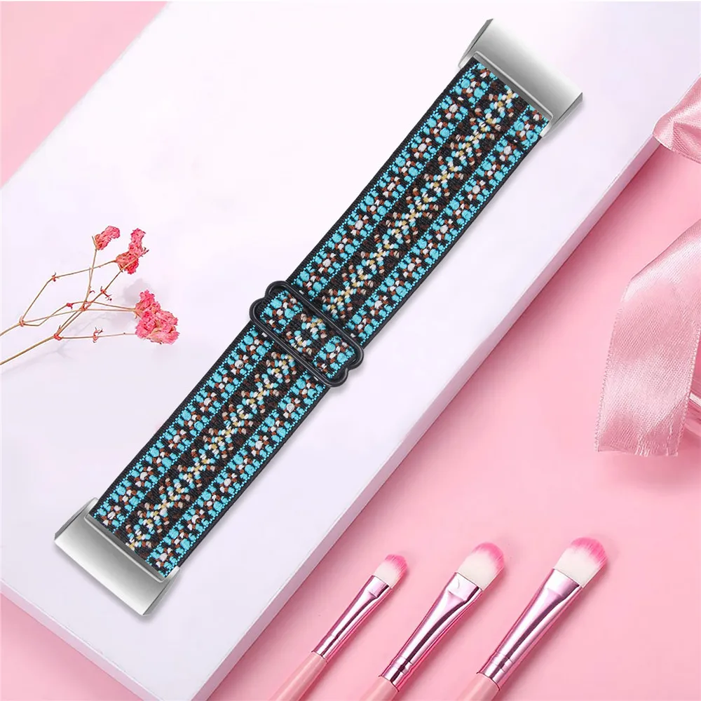 Essidi Elastic Band For Fitbit Charge 5 4 3 2 Sports Fabric Bracelet Strap Loop For Fitbit Charge 3 4 SE Watch Wrist Band Correa