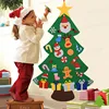 Árbol de Navidad de fieltro para niños, decoración navideña para el hogar con adornos, juego infantil para decorar, Año Nuevo 2022, Santa Claus, regalos ► Foto 1/6